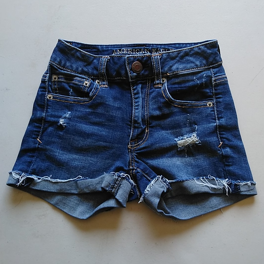 ‼️PRICE DROP AEO Super Super Stretch Jean Shorts